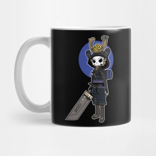 Blue Skull Samurai Mug